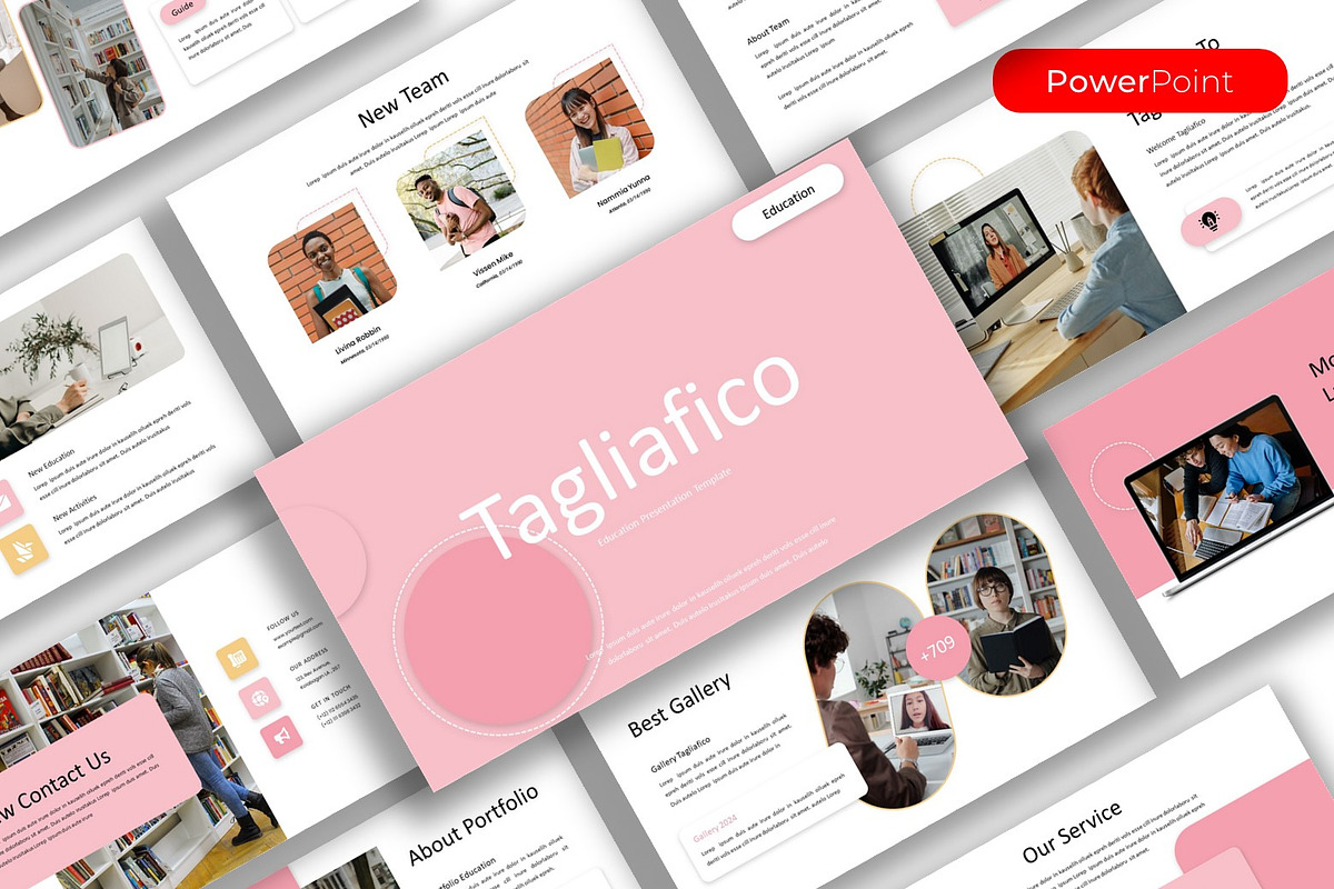 Tagliafico – Education PowerPoint, a Presentation Template by kreatifreya (Photo 1 of 5)