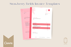 Strawberry Fields Invoices, a Stationery Template by the Studio Libran