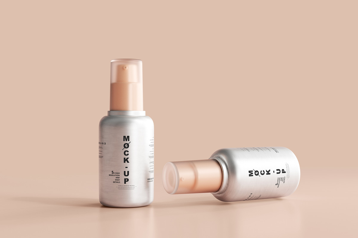 Aluminum Cosmetic Mockup Bundle, a Cups & Container Mockup by pmvch (Photo 92 of 206)