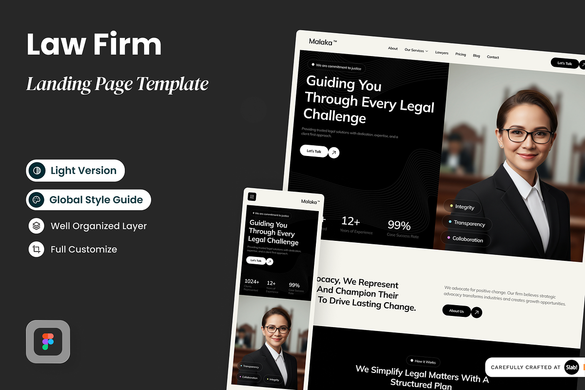 Malaka - Law Firm Landing Page