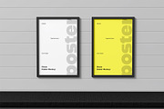 Movie Poster Mockup on Wall, a Product Mockup by graphypix (Thumbnail 1 of 4)