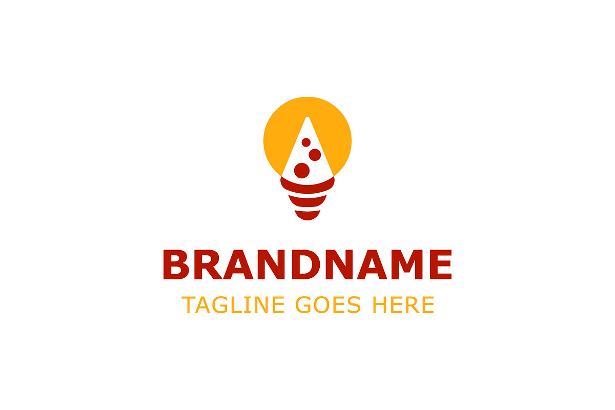 Pizza Bulb Simple Modern Logo, a Branding & Logo Template by Pray Art Design Studio (Photo 1 of 2)