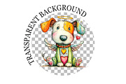 Quirky Valentine Day Dog Clipart, a Seasonal Illustration by Rose Art (Thumbnail 5 of 7)