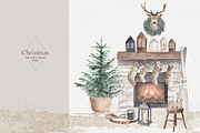 Christmas watercolor decor clipart, an Animal Illustration by Colibri Watercolor (Thumbnail 3 of 13)