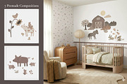 Farm Friends Neutral Nursery Clipart, an Animal Illustration by PenguinArtStudio (Thumbnail 5 of 10)