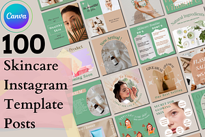 Skincare Instagram Template Posts, a Templates & Theme by EffahArt