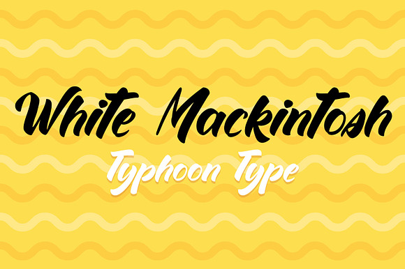 White Mackintosh font preview 3