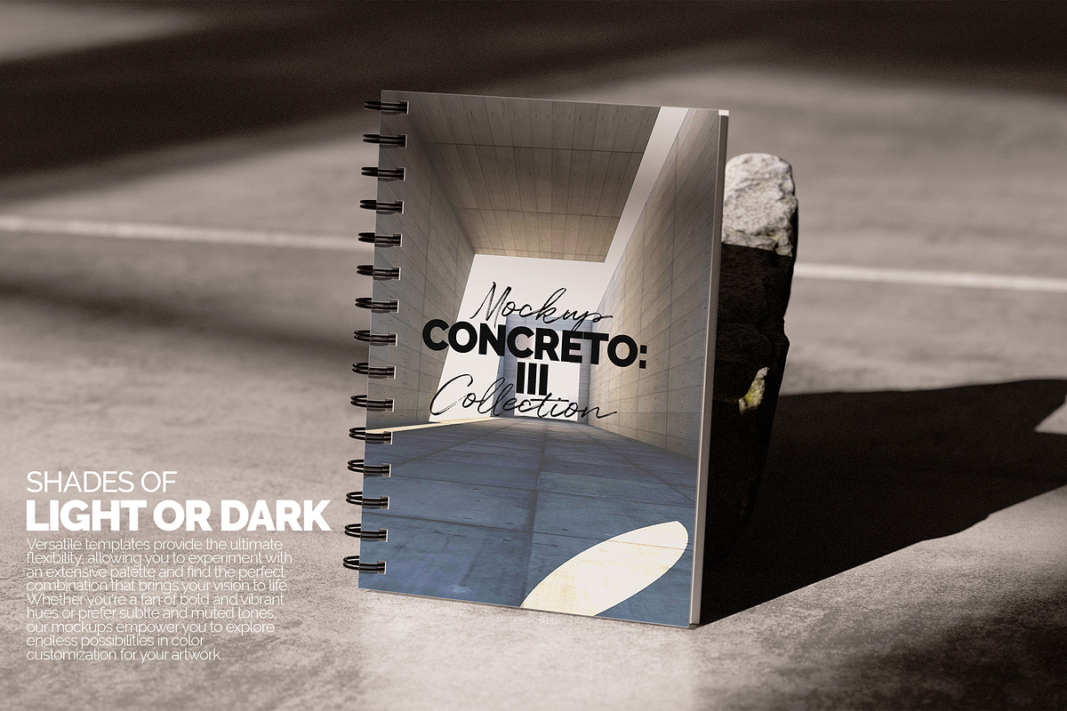 Spiral Notebook Mockup – Concreto 3, a Merchandise Mockup by Banana Mockups (Photo 4 of 5)