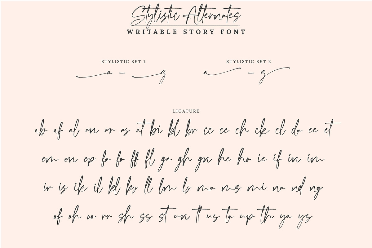 Writable Story, a Script Font by din-studio.com (Photo 10 of 10)