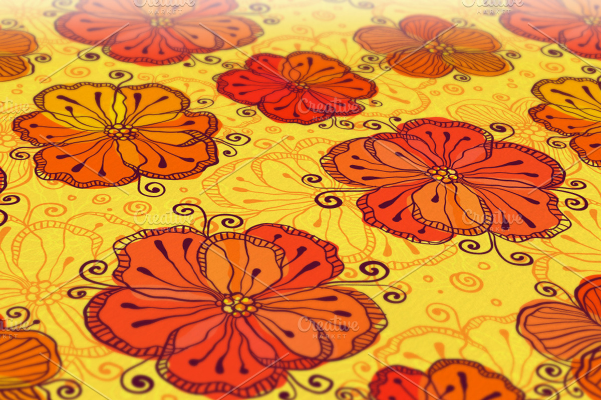 15 vector floral seamless patterns preview 4