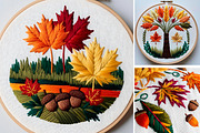 Background Embroidered Leaf Tree, a Background Graphic by IrySha (Thumbnail 1 of 6)