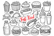 Hand-Drawn Fast Food Illustration, a Food Illustration by MkStudio (Thumbnail 1 of 3)