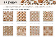 Earthy Tones Digital Paper Pack, a Pattern Graphic by Maishop (Thumbnail 4 of 4)