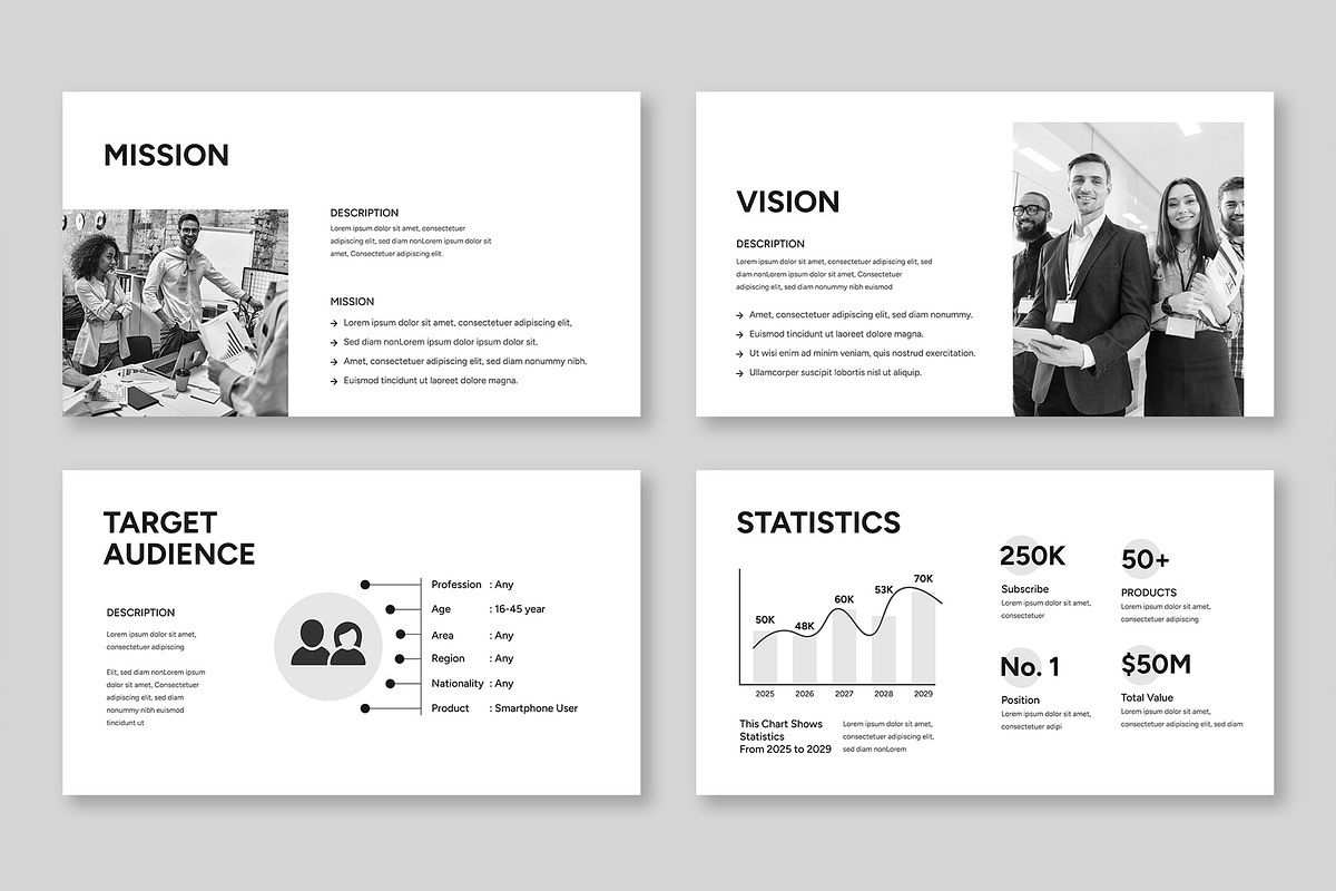 Minimal Classic Black And White preview 3