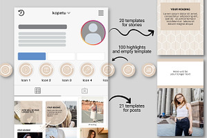 Beige Puzzle CANVA Insta Templates