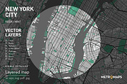 New York Map – Regular / Mint, an Illustration by MetroMaps (Thumbnail 1 of 3)