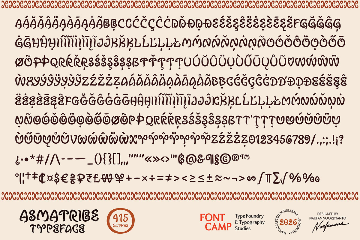 Asmatribe Font, a Handwritten Font by Fontcamp Type Foundry (Photo 4 of 12)