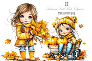 Enjoy Autumn Fall Kids Clipart, a Person Illustration by Designking (Thumbnail 1 of 5)