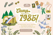 Camp like its 1985!, a Seasonal Illustration by CreaFlowDesign (Thumbnail 1 of 8)