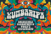 Kumbaripa psychedelic font, a Font by Wobblesaint (Thumbnail 1 of 2)