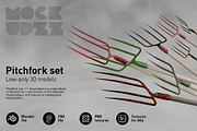 Pitchfork set, an Object 3D Model by mockupzz (Thumbnail 1 of 5)