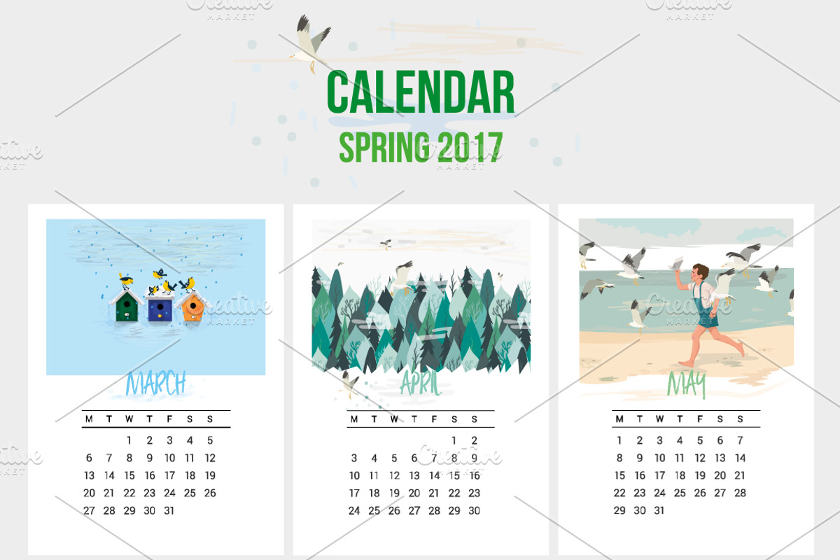 Illustrated Calendar 2017 | Vector, an Animal Illustration by Artem Vorotnikov (Photo 4 of 6)
