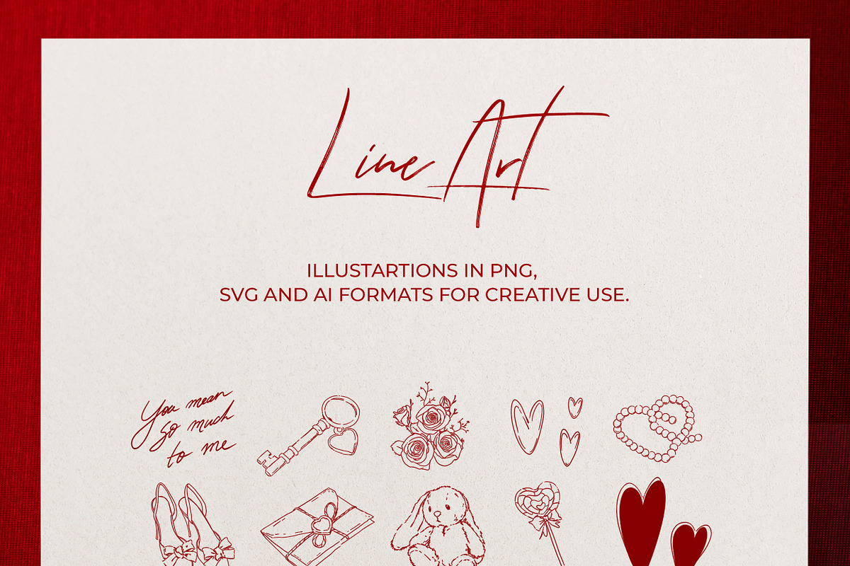 Velvet Hearts: Collage Pack, an Object Graphic by TiriCo (Photo 8 of 10)