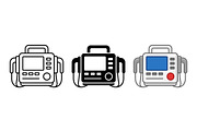 Defibrillator Device Vector Set, an Object Graphic by Artonix (Thumbnail 2 of 3)