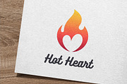 Hot Heart Logo, a Branding & Logo Template by IKarGraphics (Thumbnail 1 of 3)