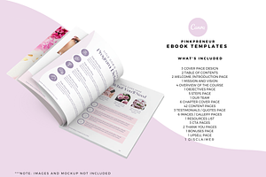 Workbook Canva Template, Pinkpreneur