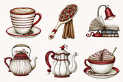 Coffee & Reading Moments Clipart, a Seasonal Illustration by Designworld (Thumbnail 5 of 9)