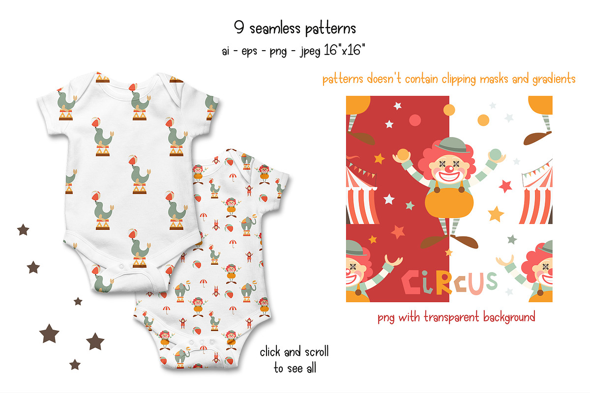 Jolly Circus - Kids Collection, an Animal Illustration by ELFIVETROV DESIGN (Photo 2 of 7)