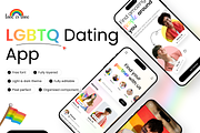 LoveisLove: LGBTQ+ Dating App UI Kit, an UI Kit Template by Fluttertop (Thumbnail 1 of 8)