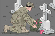 Memorial Day Tribute Set, an Illustration by Bekeen.co (Thumbnail 2 of 5)