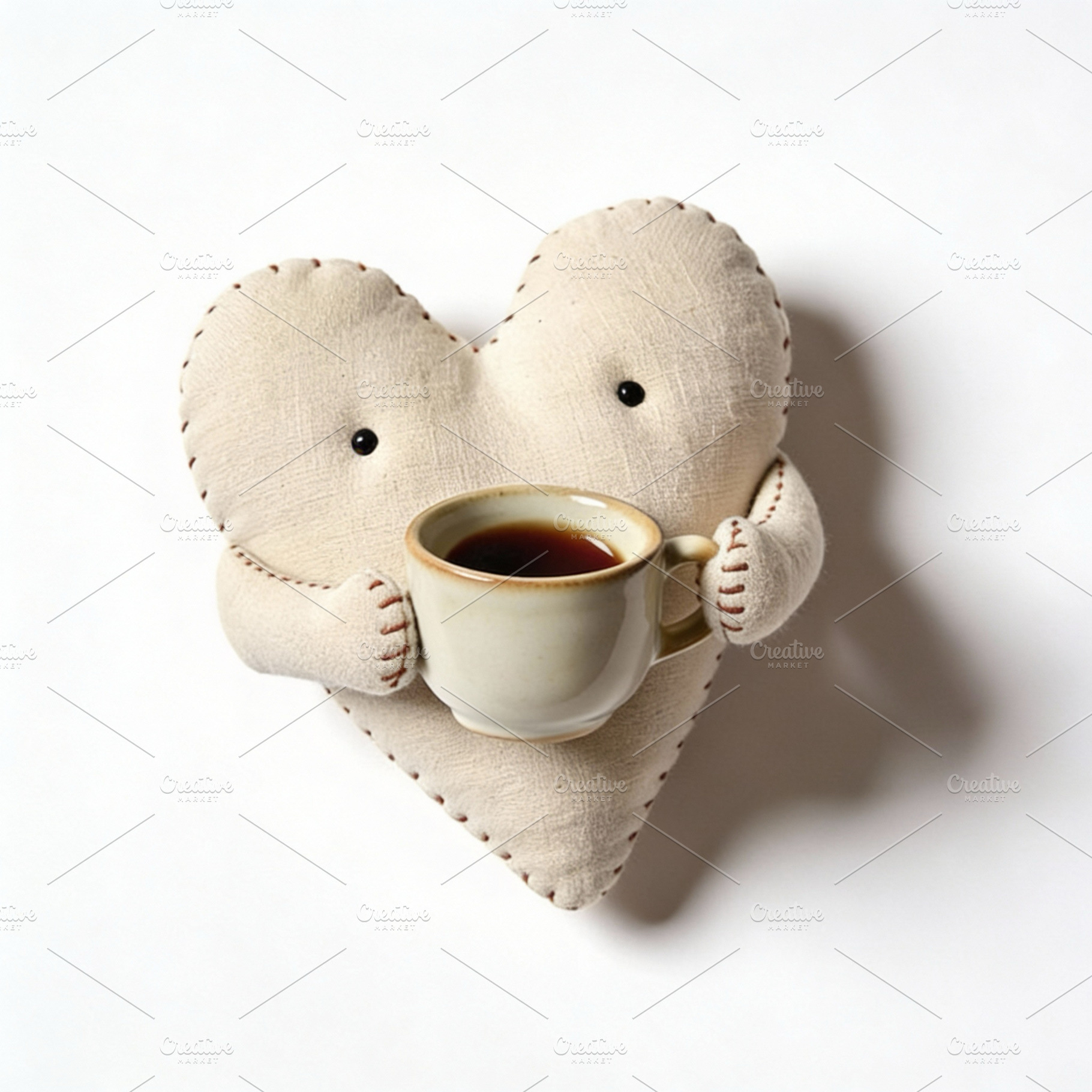 Handmade Heart Holding Coffee Cup, a Holiday Photo by IrinaCzaran