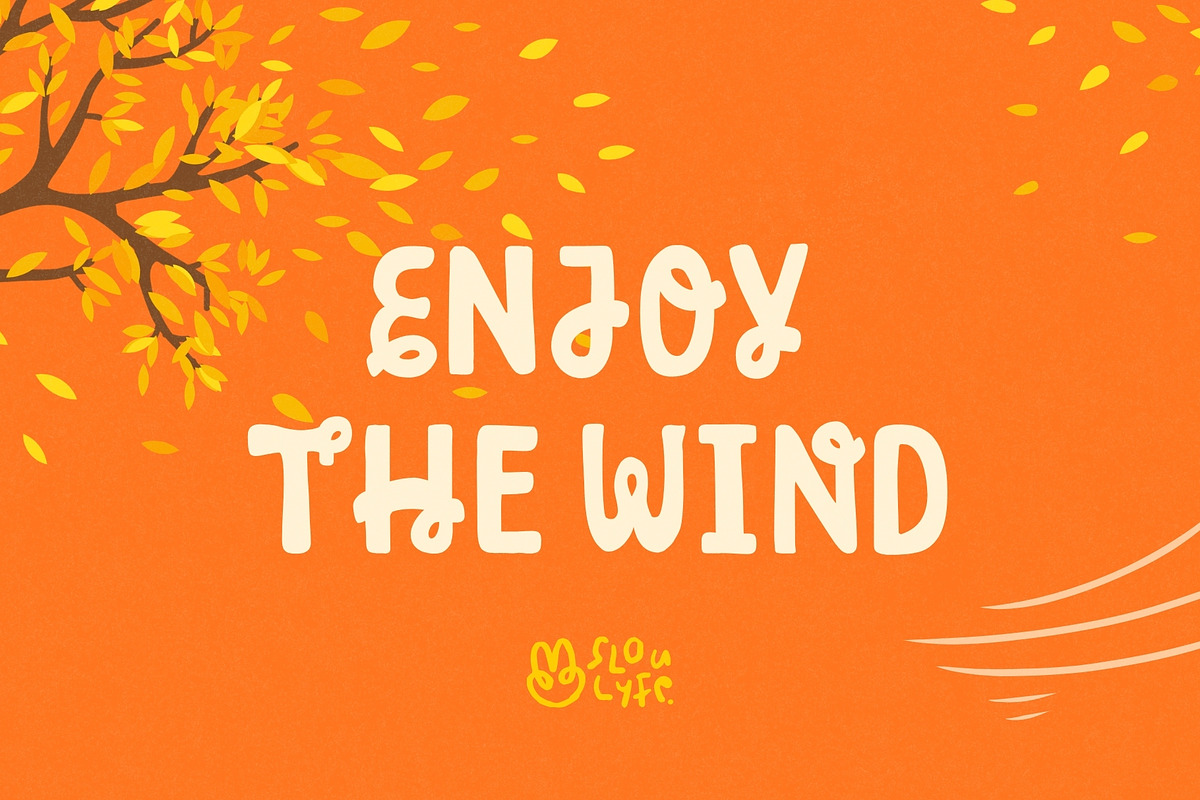 Golden Harvest Playful Display Font, a Handwritten Font by Sloulyfe (Photo 9 of 9)