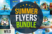 Summer Party Flyers Bundle, a Flyer Template by CREATIVE DUDE (Thumbnail 1 of 18)