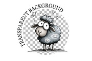 Whimsical Funny Sheep Clipart, an Animal Illustration by Rose Art (Thumbnail 5 of 7)