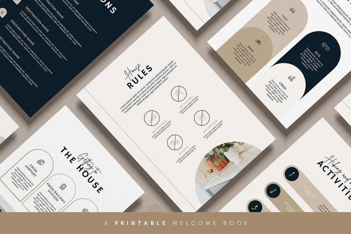 Airbnb Welcome Book Template, a Templates & Theme by The Classy Prints Co (Photo 4 of 9)