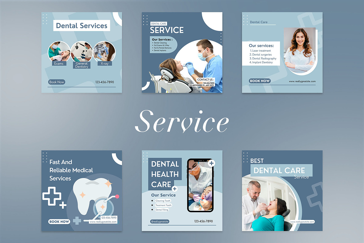 Dentist Instagram Template| CANVA, a Social Media Template by Azruca (Photo 11 of 17)