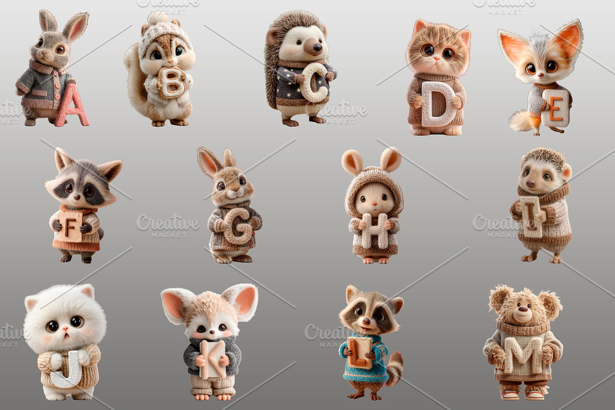 Cozy Woodland Friends, an Animal Illustration by Vika_Softlife (Photo 3 of 12)
