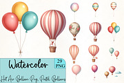 Hot Air Balloon Png, Pastel Balloons, an Illustration by CrexoraLab (Thumbnail 1 of 5)