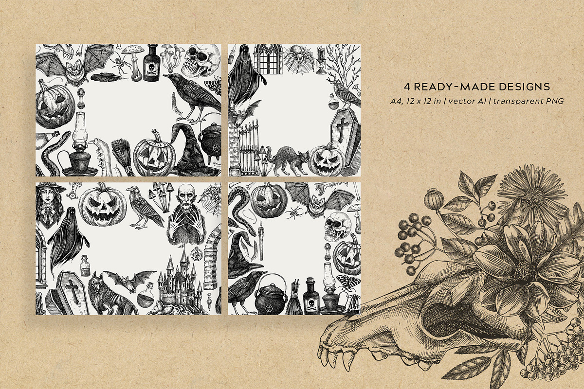 Halloween & Witchcraft Vector Bundle, a Seasonal Illustration by Yevheniia (Photo 11 of 15)
