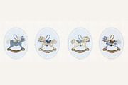 Rocking Horses Nursery Collection, a Pattern Graphic by MouseGrey (Thumbnail 15 of 15)