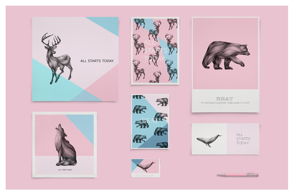 Illustration of animals 02, a Card Template by Isbela  (Photo 2 of 5)