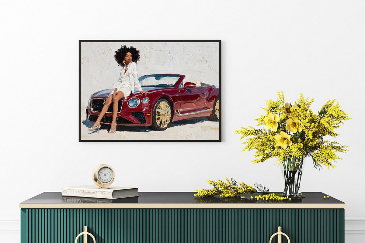 A Black Woman’s Luxury Wall Art Set, an Illustration by PrintablesByFranklyn (Photo 3 of 7)