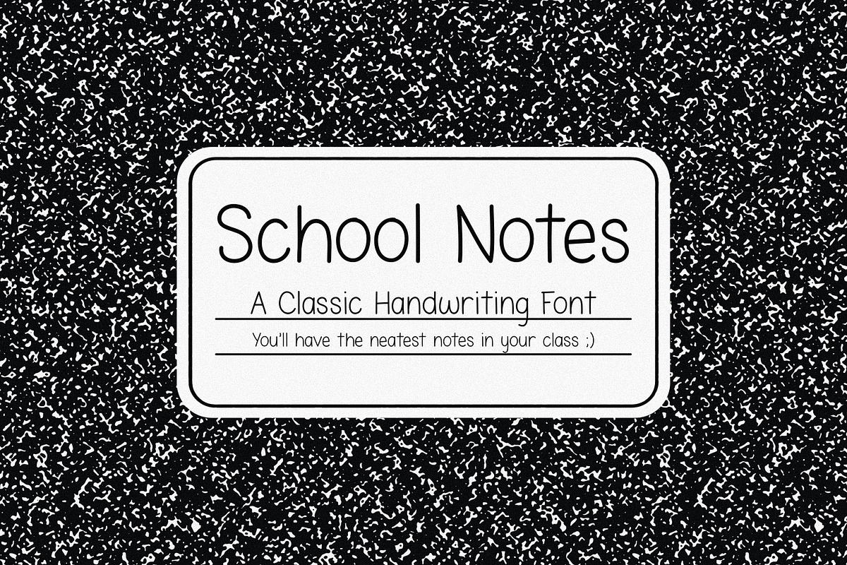 School Notes Handwritten Font, a Handwritten Font by The Creative Bix (Photo 1 of 13)