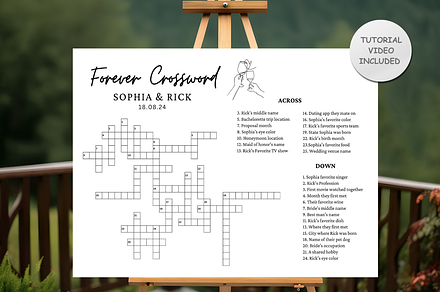 Custom Crossword Puzzle Template, an Invitation Template by Coral Beauty