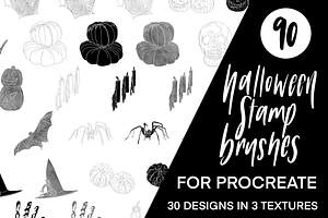 Procreate Halloween Stamp Brushes