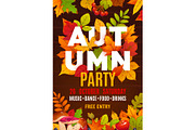Autumn festival flyer, fall leaves, a Seasonal Illustration by Vector Tradition (Thumbnail 1 of 3)